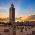 mosquee koutoubia marrakech au lever du soleil